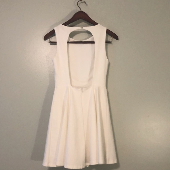 Lulu’s Living for Love White Backless Skater Dress - Picture 8 of 9
